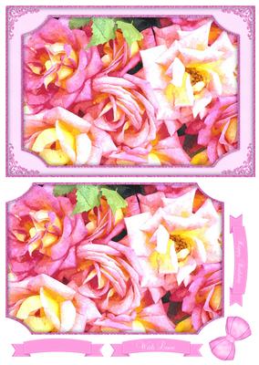 Beautiful Roses Watercolour Quick Card