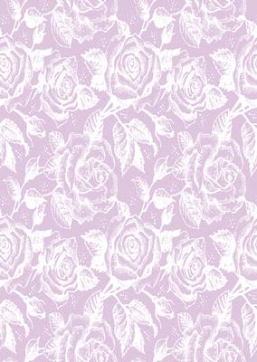Vintage Rose A4 Backing Paper - Bright Shade