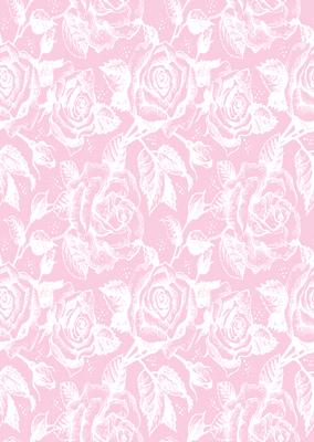 Vintage Rose A4 Backing Paper - Bright Shade