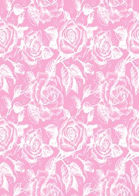 Vintage Rose A4 Backing Paper - Bright Shade