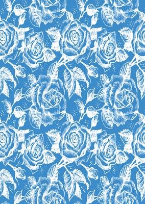 Vintage Rose A4 Backing Paper - Bright Shade