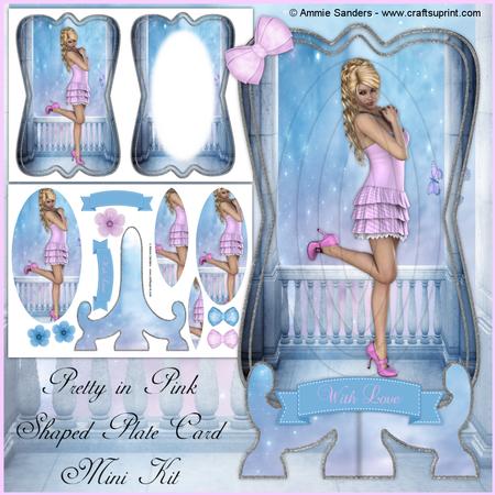 Pretty in Pink Shaped Plate Card Mini Kit