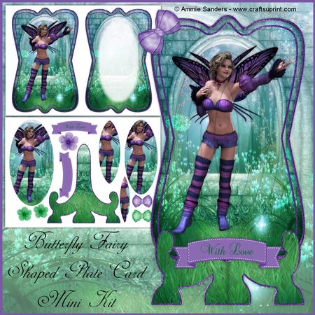 Butterfly Fairy Shaped Plate Card Mini Kit