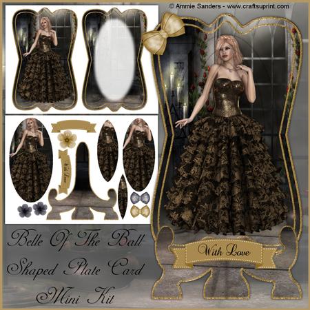 Belle of the Ball Shaped Plate Card Mini Kit