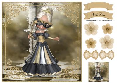 Off to the Ball Princess 8x8 Topper & Embellishments