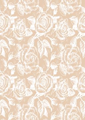 Vintage Rose A4 Backing Paper - Earthy Shade