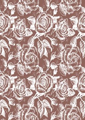 Vintage Rose A4 Backing Paper - Earthy Shade