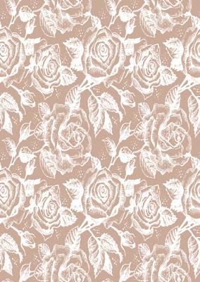 Vintage Rose A4 Backing Paper - Earthy Shade