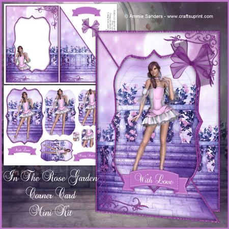 In the Rose Garden A5 Corner Card & Decoupage Mini Kit