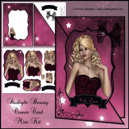 Starlight Beauty A5 Corner Card & Decoupage Mini Kit