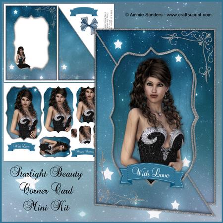Starlight Beauty A5 Corner Card & Decoupage Mini Kit