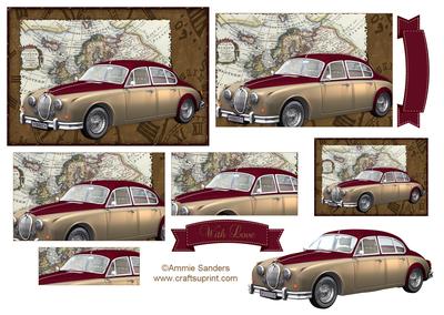 Vintage Car Pyramid Topper & Embellishments