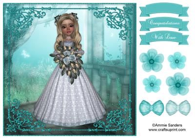 Pretty Bride 8x8 Topper & Embellishments