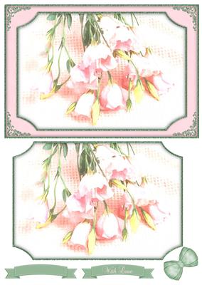 Pretty Pink Flowers Watercolour Quick Card