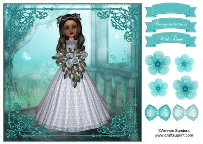 Pretty Bride 8x8 Topper & Embellishments