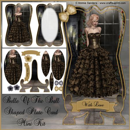 Belle of the Ball Shaped Plate Card Mini Kit