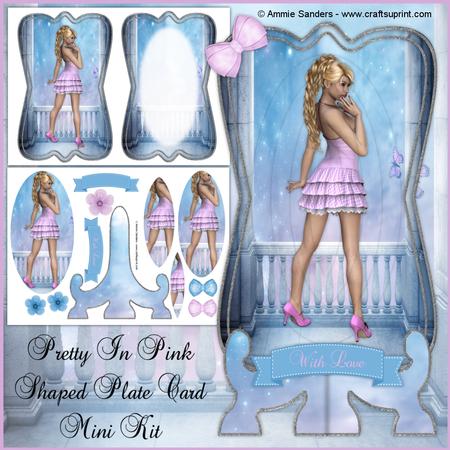 Pretty in Pink Shaped Plate Card Mini Kit