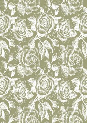Vintage Rose A4 Backing Paper - Rich Shade