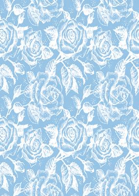 Vintage Rose A4 Backing Paper - Rich Shade