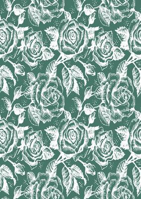 Vintage Rose A4 Backing Paper - Rich Shade