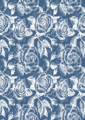 Vintage Rose A4 Backing Paper - Rich Shade