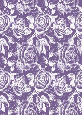 Vintage Rose A4 Backing Paper - Rich Shade