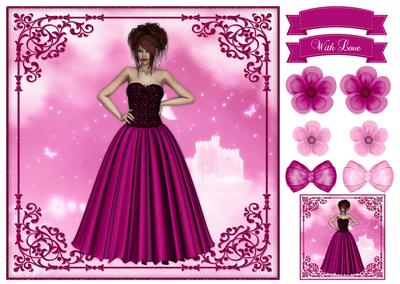 Beauty in Pink 8x8 Topper & Embellishments