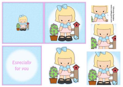 Rosie's Garden 4x4 Quick Card