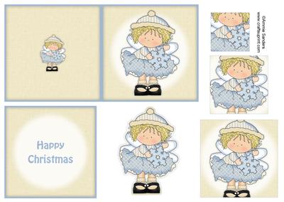 Sweet Snow Angel 4x4 Quick Card