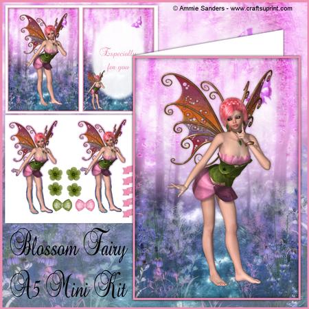 Pretty Pink Blossom Fairy A5 Easy Cut Mini Kit
