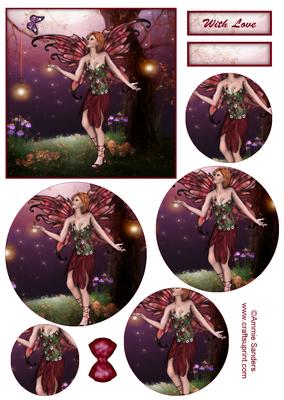 Autumn Fairy Fantasy Topper & Decoupage