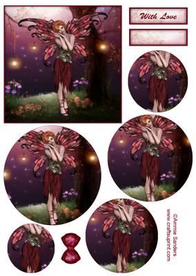 Autumn Fairy Fantasy Topper & Decoupage