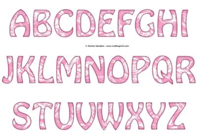 Vintage Rose Alphabet - Bright Shade