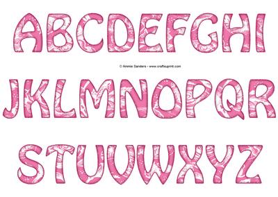 Vintage Rose Alphabet - Bright Shade