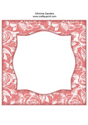 Vintage Rose 8x8 Blank Card Front - Earthy Shade