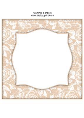 Vintage Rose 8x8 Blank Card Front - Earthy Shade