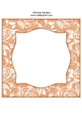Vintage Rose 8x8 Blank Card Front - Earthy Shade