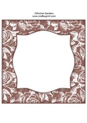 Vintage Rose 8x8 Blank Card Front - Earthy Shade