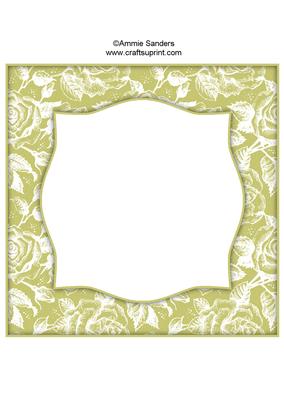 Vintage Rose 8x8 Blank Card Front - Earthy Shade