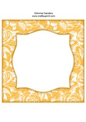 Vintage Rose 8x8 Blank Card Front - Earthy Shade
