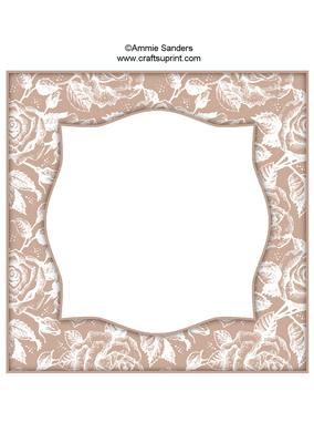 Vintage Rose 8x8 Blank Card Front - Earthy Shade