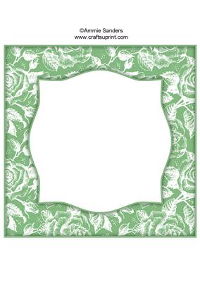 Vintage Rose 8x8 Blank Card Front - Earthy Shade