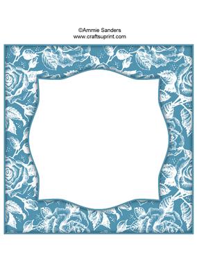 Vintage Rose 8x8 Blank Card Front - Earthy Shade