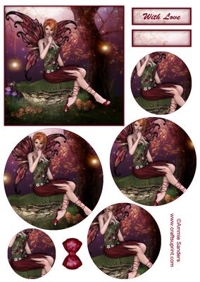 Autumn Fairy Fantasy Topper & Decoupage