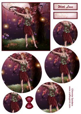 Autumn Fairy Fantasy Topper & Decoupage