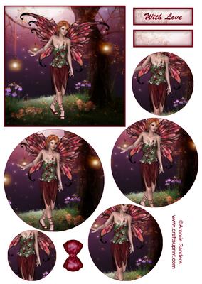 Autumn Fairy Fantasy Topper & Decoupage
