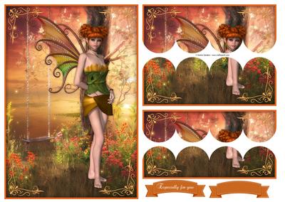 Autumn Blossom Fairy Top & Bottom Scallop Stacker