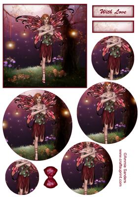 Autumn Fairy Fantasy Topper & Decoupage