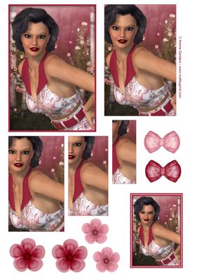 Flirty Pin-up 50's Girl Pyramid