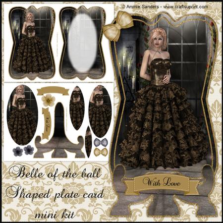 Belle of the Ball Shaped Plate Card Mini Kit